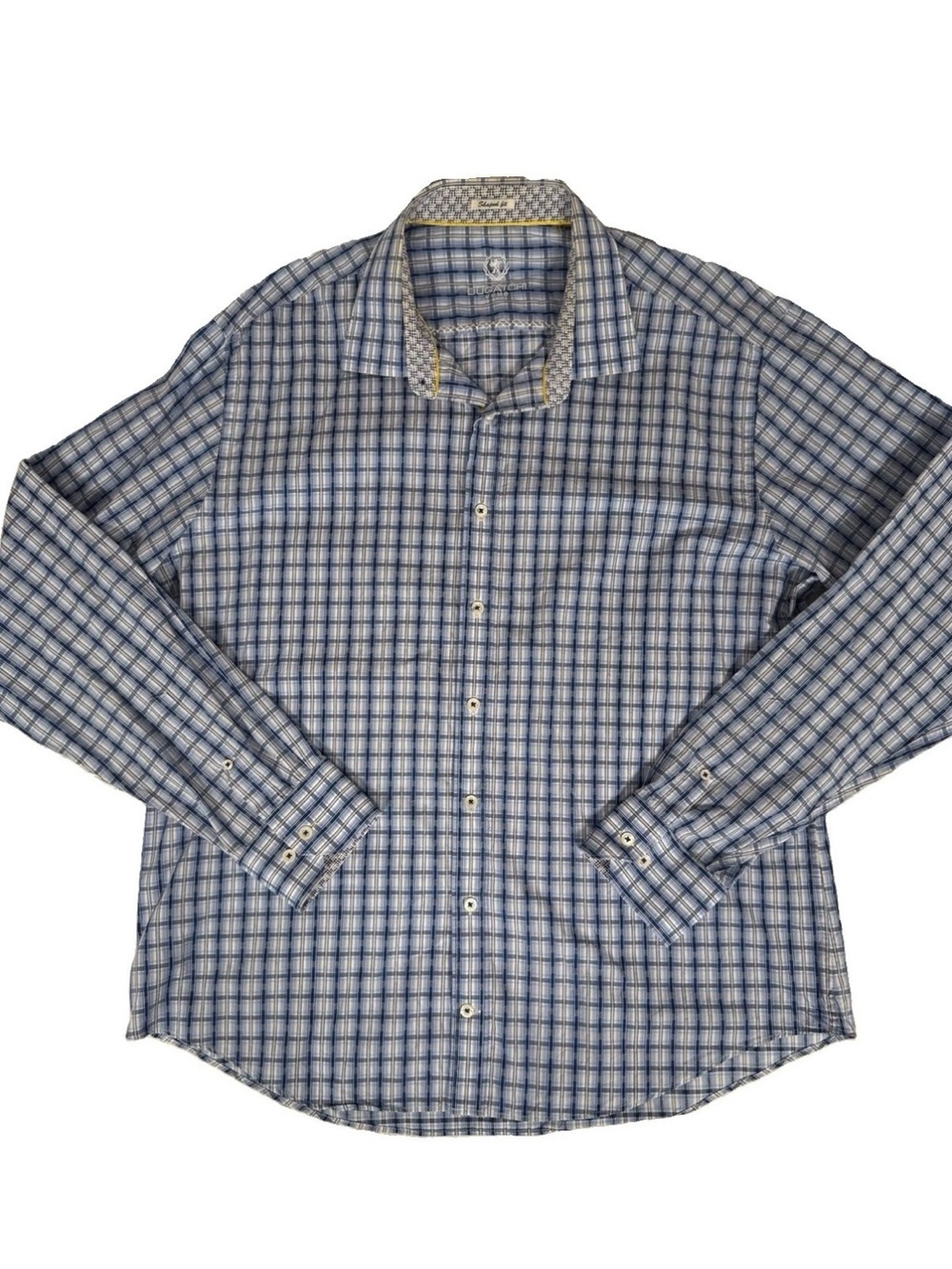 Bugatchi Men’s Shaped Fit Collared Shirt